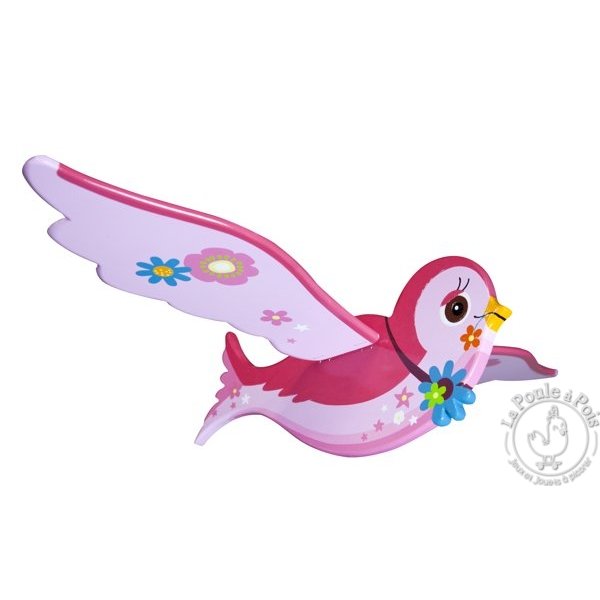 Mobile Suspendu En Bois Pour Decoration Chambre Enfant Et Bebe La Poule A Pois